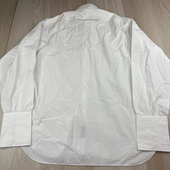 Turnbull & Asser Mens White Cotton London Preppy Button Up Dress Shirt 16.5/42 - Picture 2 of 11